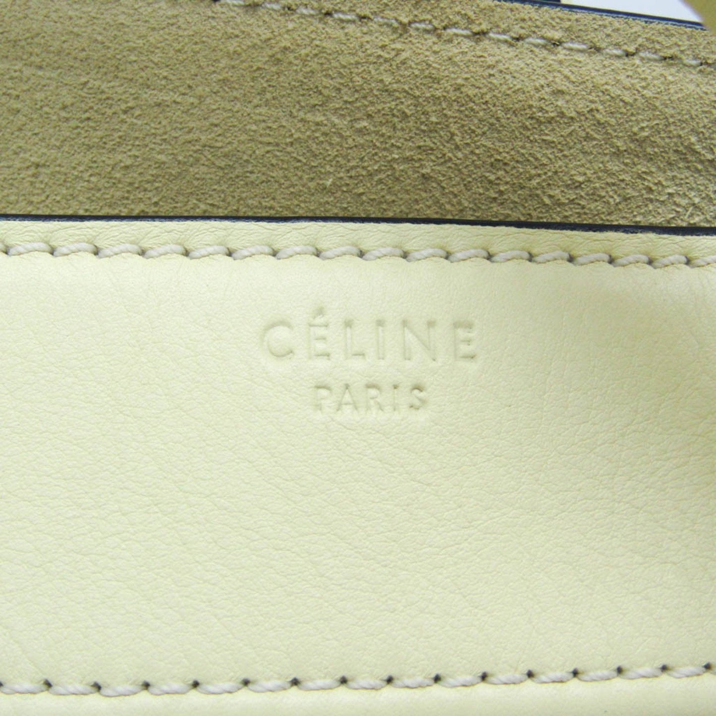 CELINE Luggage Micro Tote in pelle liscia avorio - Etoilux