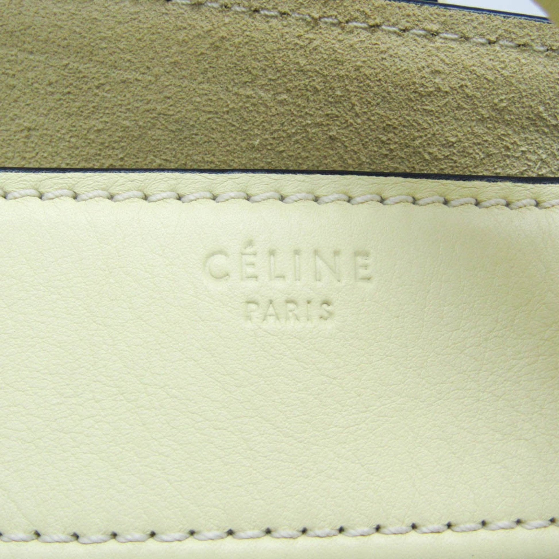 CELINE Luggage Micro Tote in pelle liscia avorio - Etoilux