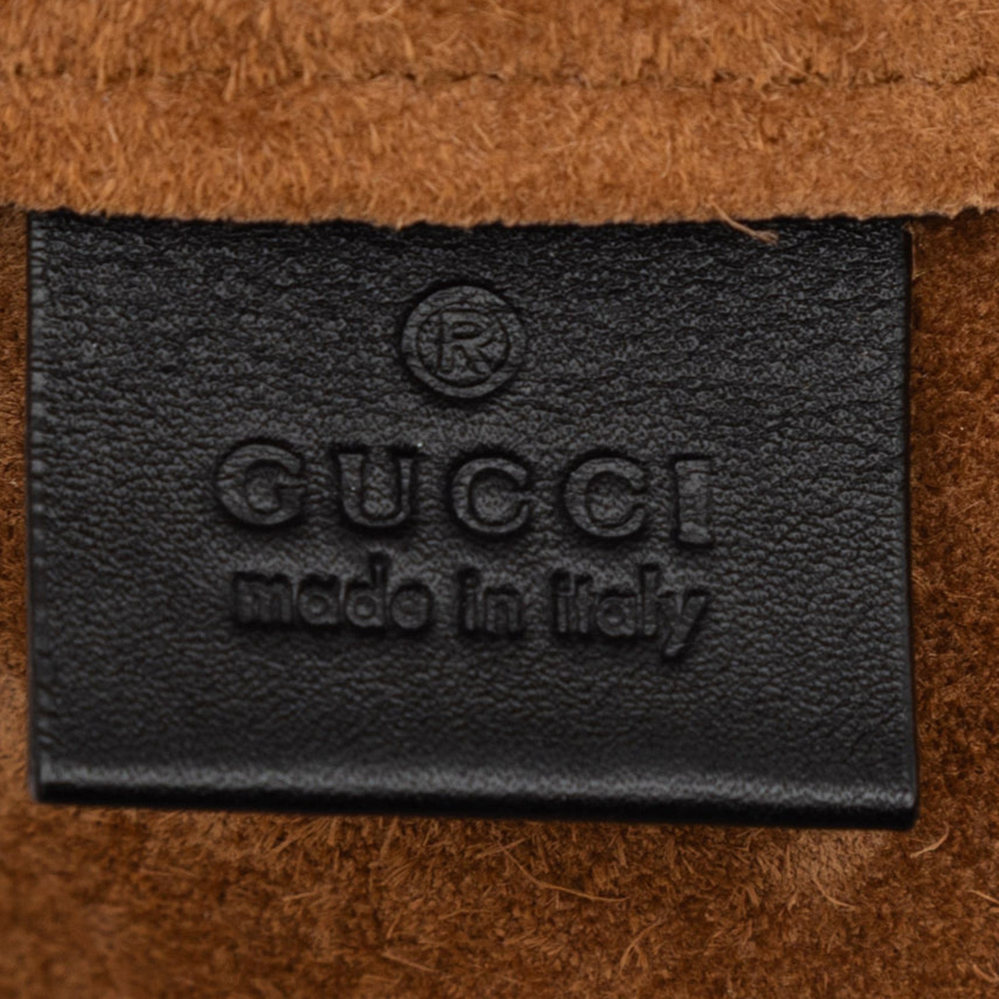 Gucci Ophidia Large Tote in pelle scamosciata marrone - Etoilux