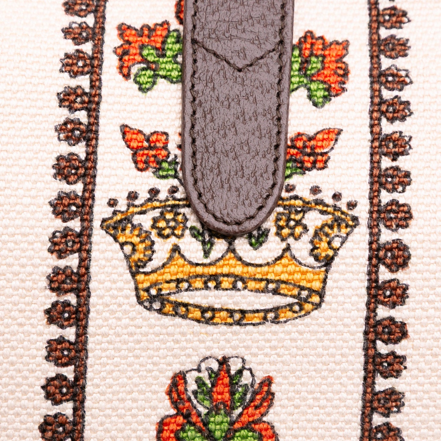 Gucci Jackie 1961 tela stampata con finiture in pelle – Marrone - Etoilux