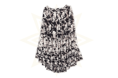 CHANEL – Gonna plissettata in pura seta con stampa aeronautica (Collezione 06P) Taglia: 42 IT Made in France - Etoilux