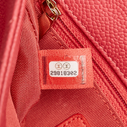 Chanel Small Flap Bag Caviar Rosa Hardware Gold 2019 – 20 cm (manico + tracolla) - Etoilux