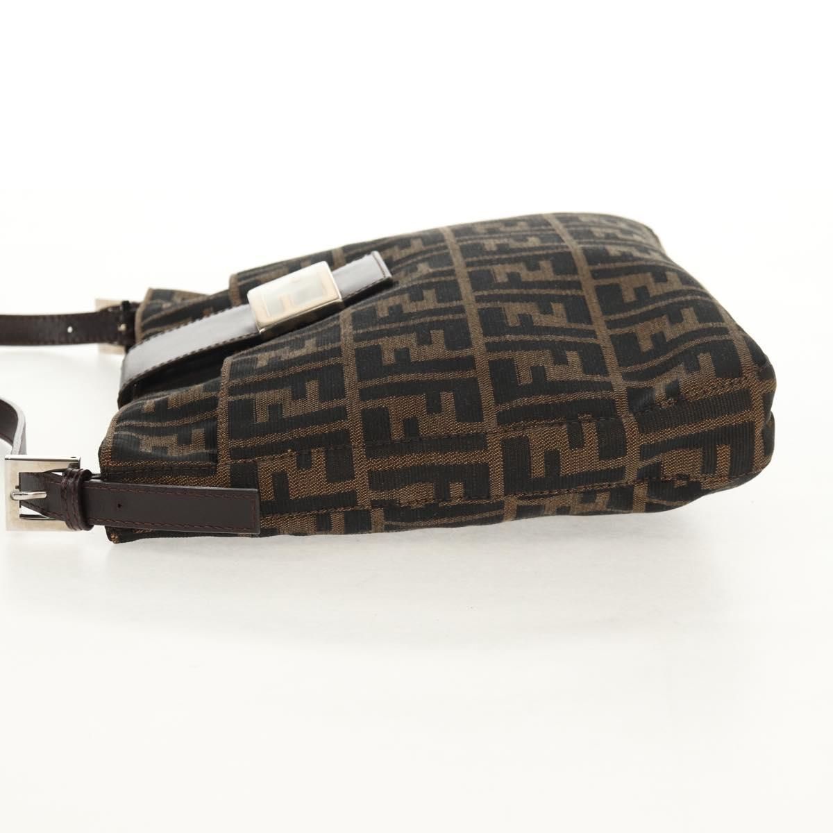 Fendi Mamma Baguette Zucca Canvas Marrone Nero – Shoulder Bag Vintage Iconica - Etoilux