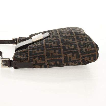 Fendi Mamma Baguette Zucca Canvas Marrone Nero – Shoulder Bag Vintage Iconica - Etoilux