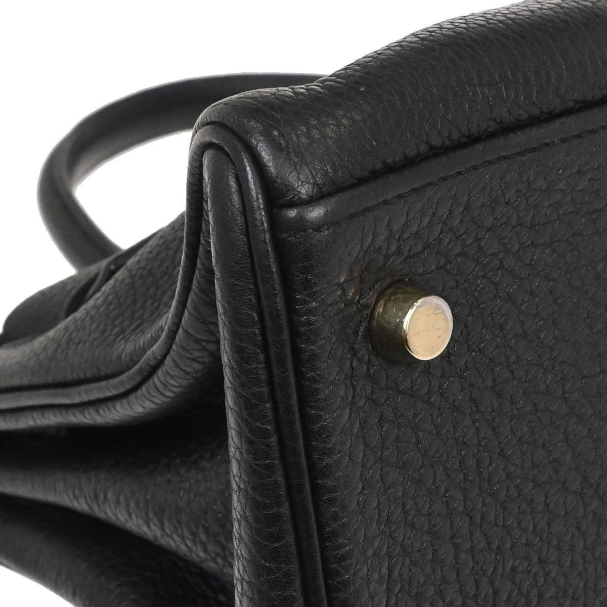 Hermès Kelly 42 Élan Shoulder Togo Noir Hardware Dorato — Formato Orizzontale Raro - Etoilux