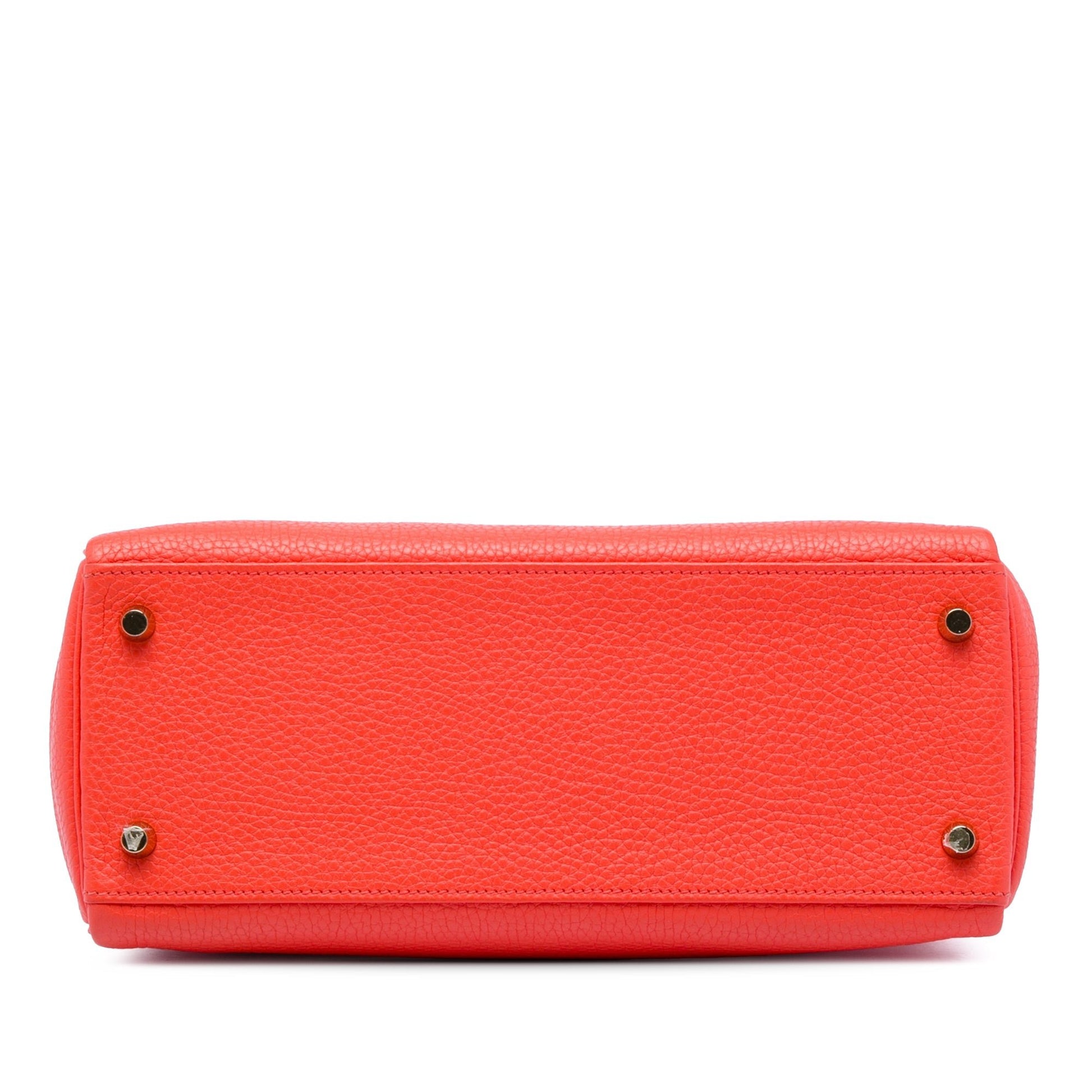 Hermès Kelly 28 Retourne in Taurillon Clemence Rouge Capucine – Gold Hardware – 2015 - Etoilux