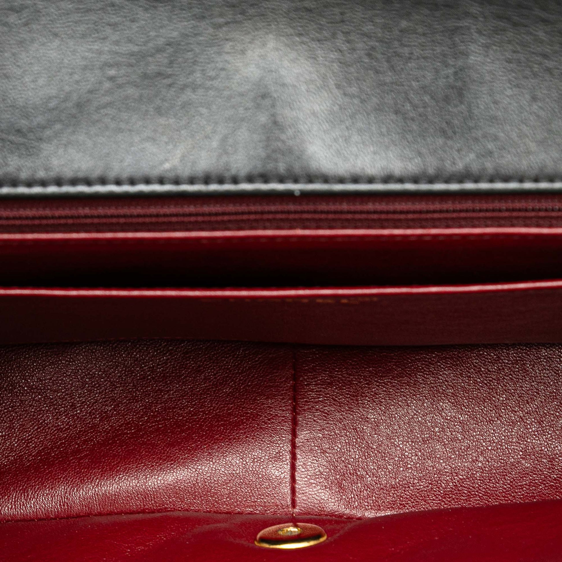 Chanel Diana Flap Medium in pelle di agnello nera – Vintage 1991/1994 - Etoilux