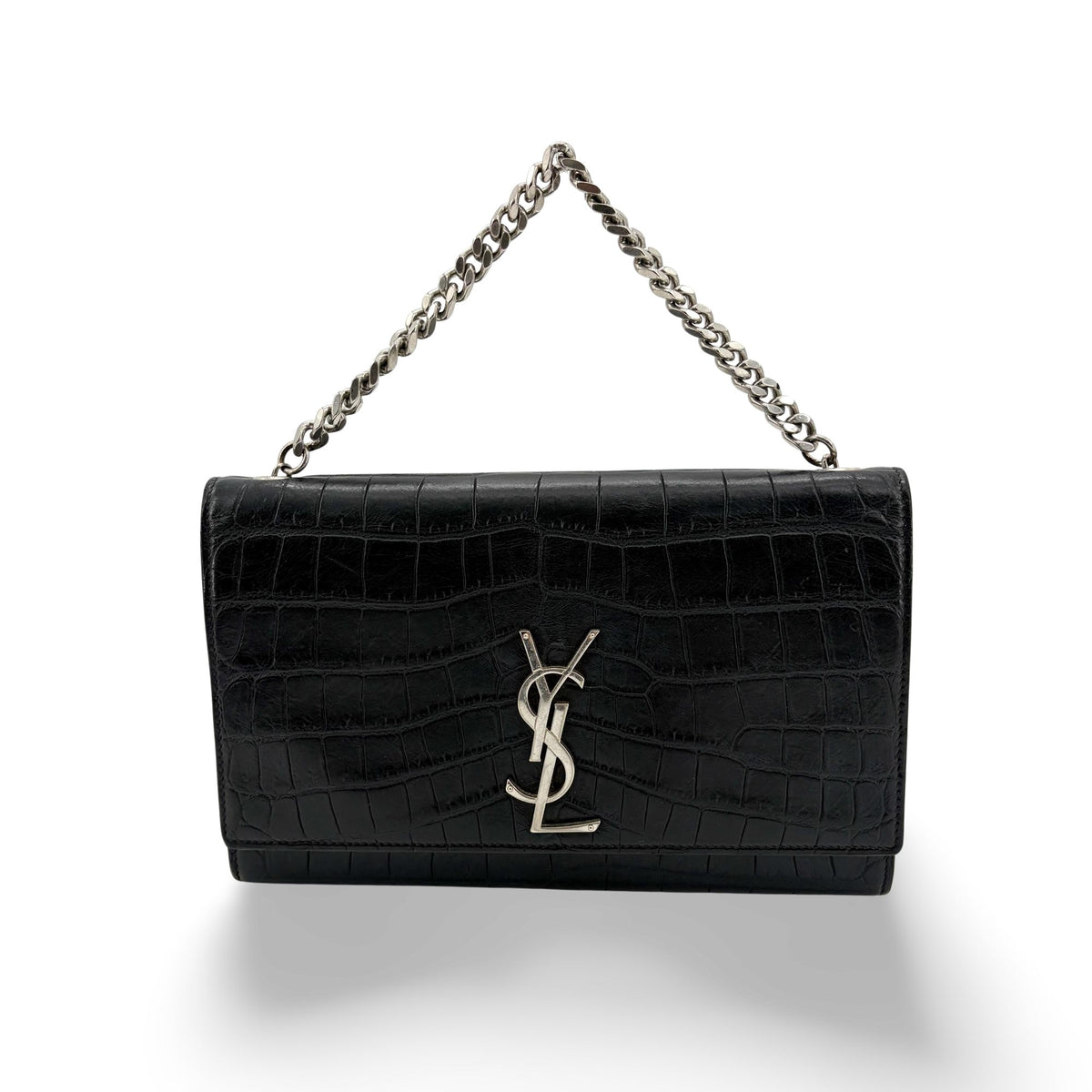 Saint Laurent Kate Medium stampa cocco Nera