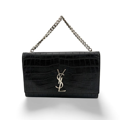 Saint Laurent Kate Medium stampa cocco Nera