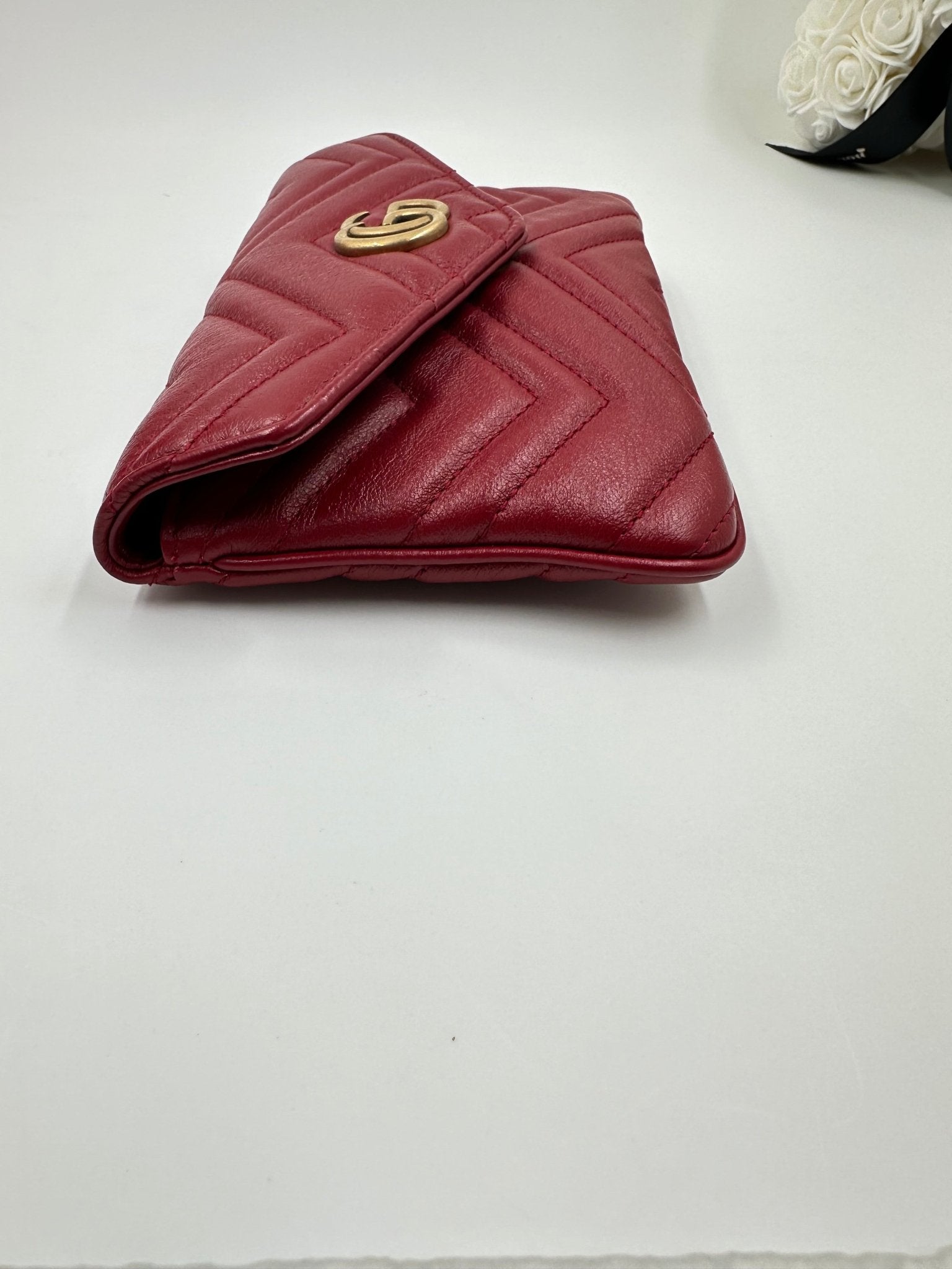 Gucci GG Marmont Multi Pochette Belt Bag Pelle Matelassé Rossa – Set 3 Pezzi - Etoilux