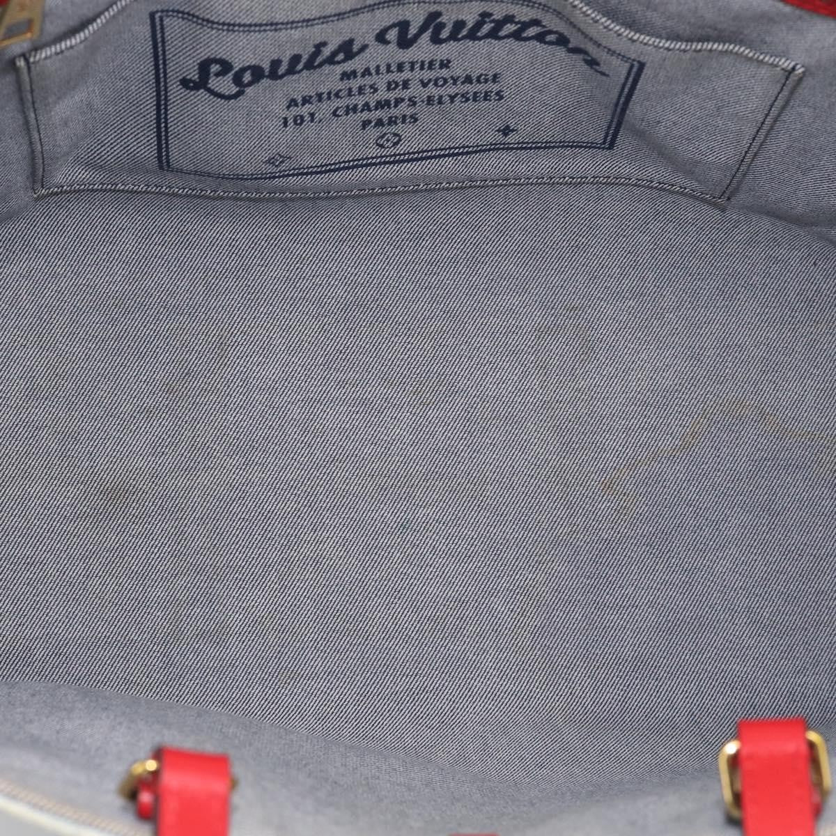 Louis Vuitton OnTheGo – Denim patchwork e manici rossi - Etoilux