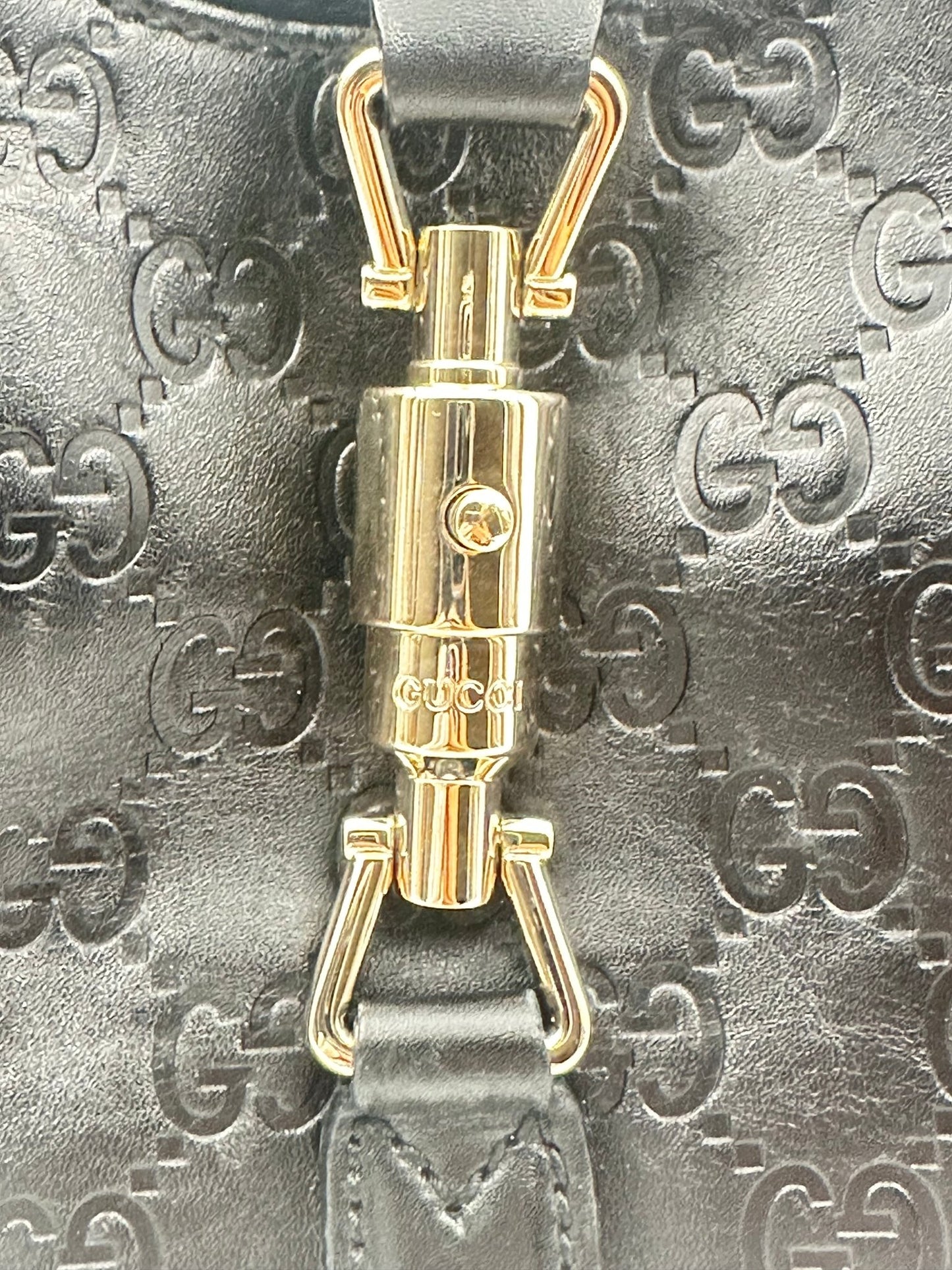 Gucci Jackie Medium in pelle Guccissima nera – 2000s - Etoilux