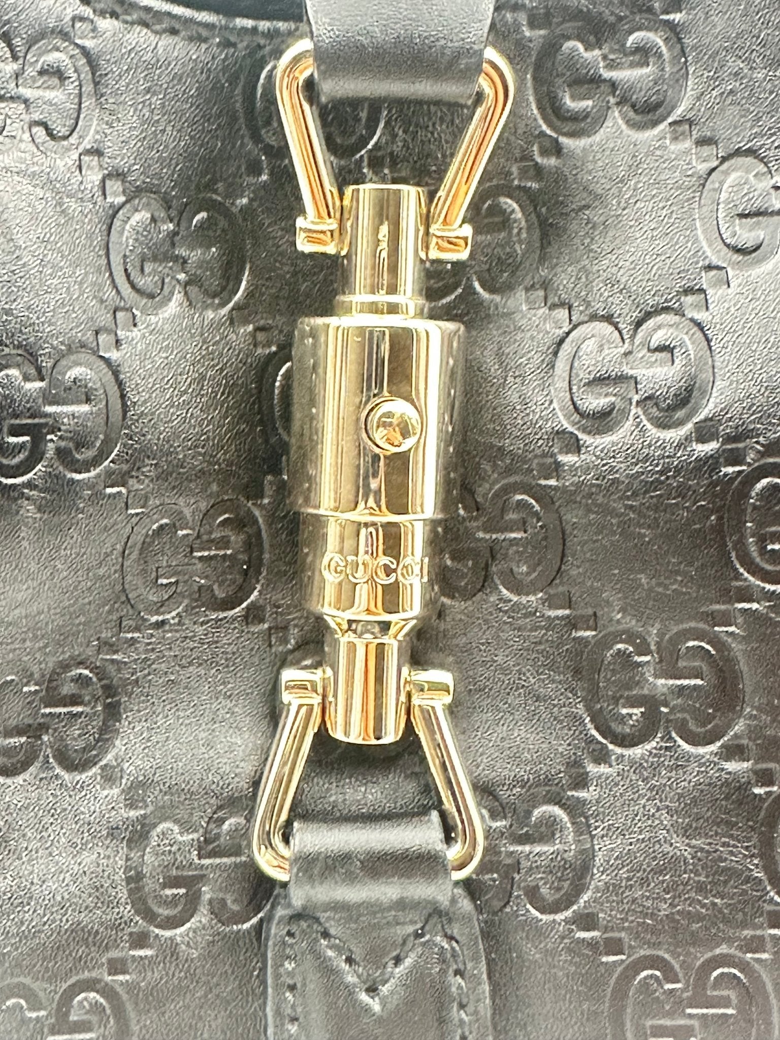 Gucci Jackie Medium in pelle Guccissima nera – 2000s - Etoilux