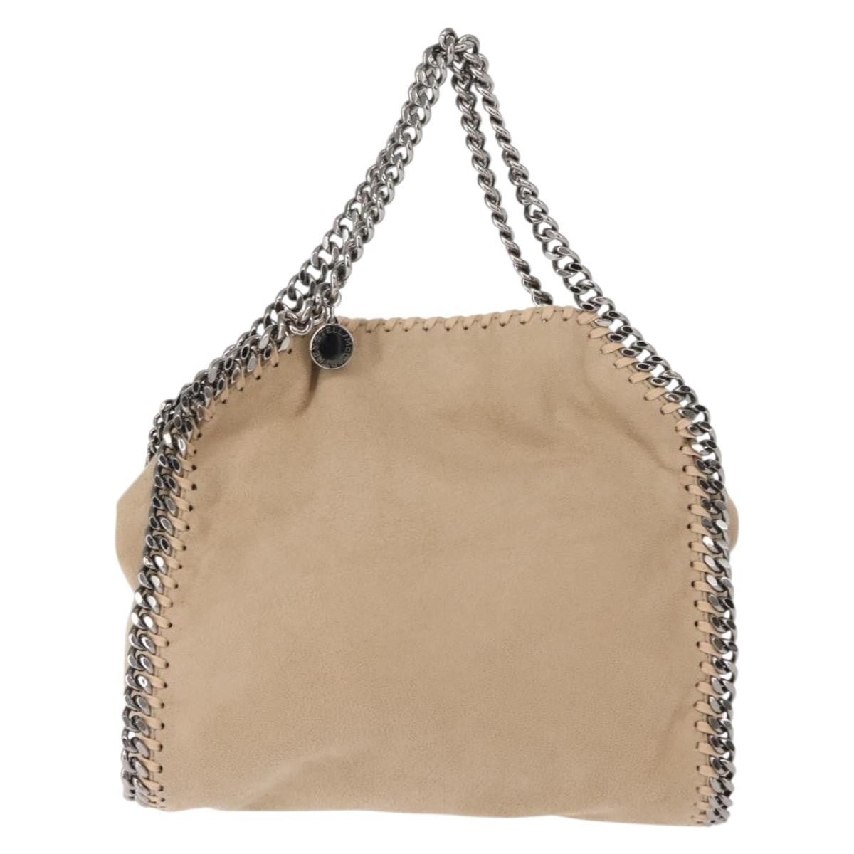 Stella McCartney Falabella Fold-Over Beige – Catena Canna di Fucile · 24 cm - Etoilux