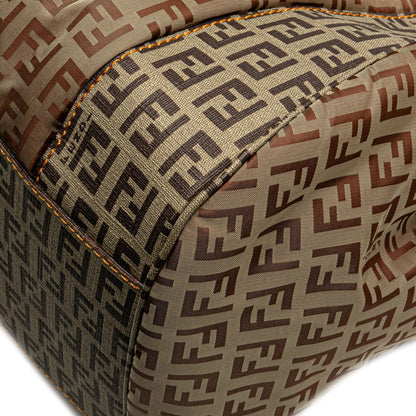 Fendi Pillow Tote Zucchino Tela Rivestita & Nylon Beige/Marrone – Large - Etoilux