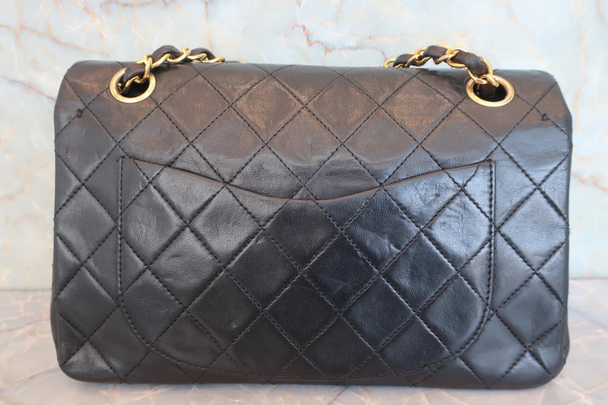 Chanel Timeless Classic Double Flap Small – Pelle di Agnello Nera / Oro – 23 cm - Etoilux