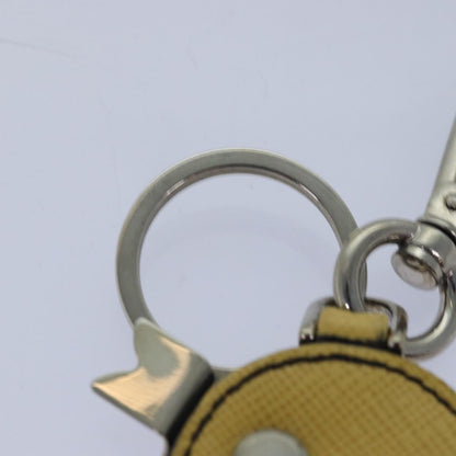 Prada Portachiavi Bag Charm Cuore in Pelle Saffiano Gialla con Freccia – 11 cm - Etoilux