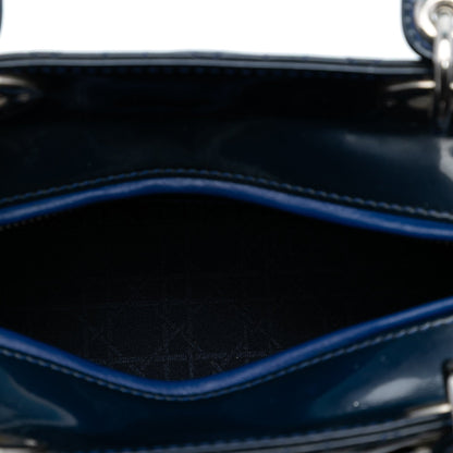 Christian Dior Lady Dior Medium Cannage Patent Leather – 2013 - Etoilux