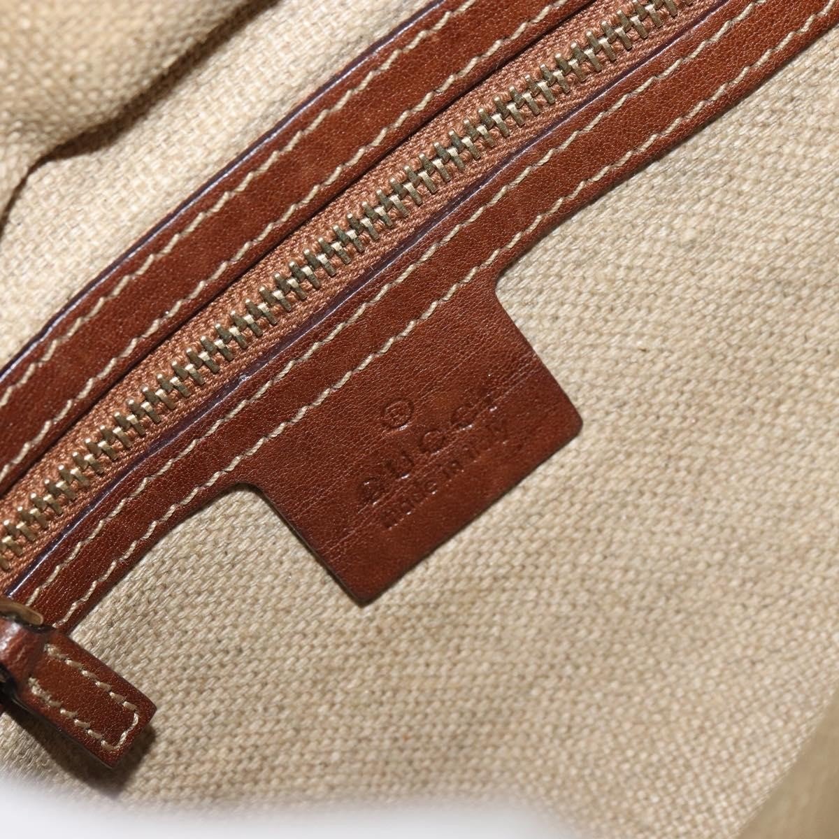 Gucci Vintage Bamboo Bucket Bag Canvas Beige Web Stripe – 23 cm - Etoilux