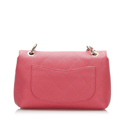 Chanel Small Flap Bag Caviar Rosa Hardware Gold 2019 – 20 cm (manico + tracolla) - Etoilux
