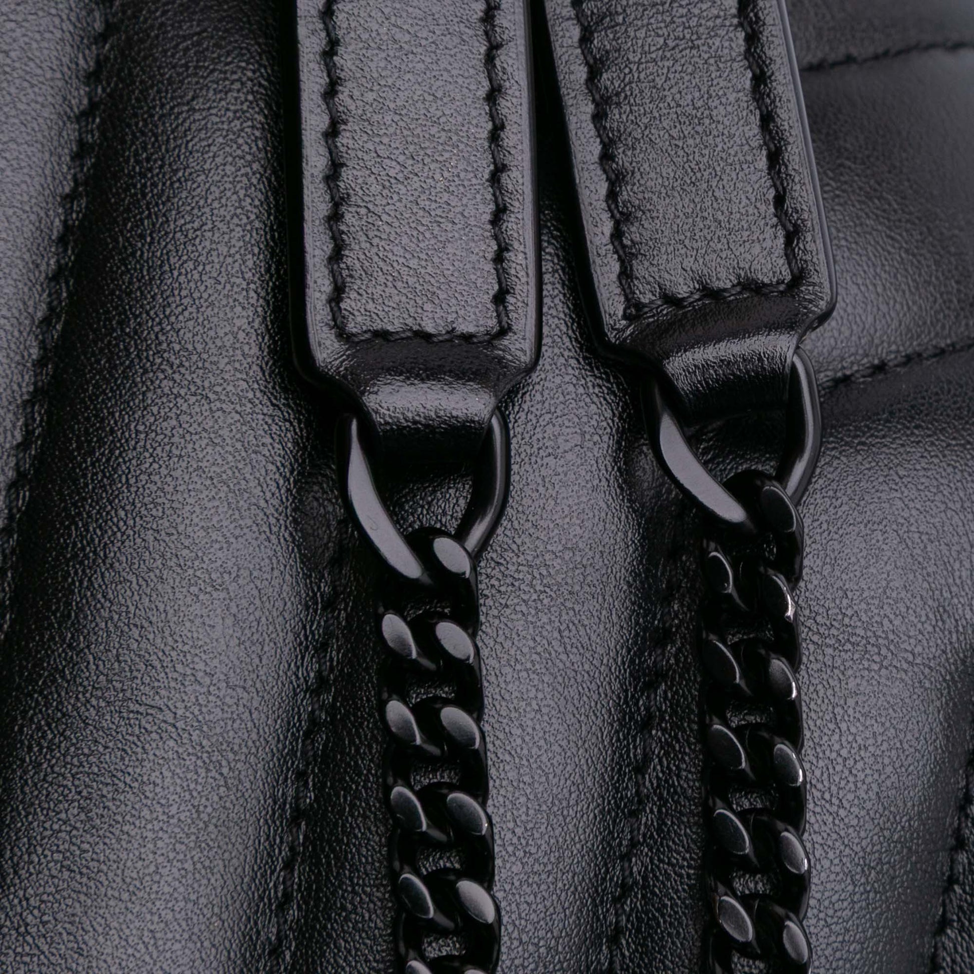 Saint Laurent Piccola borsa a tracolla LouLou in pelle di vitello con monogramma - Etoilux