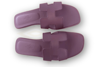 Hermès – Sandali Oran in pelle viola – Donna - Etoilux
