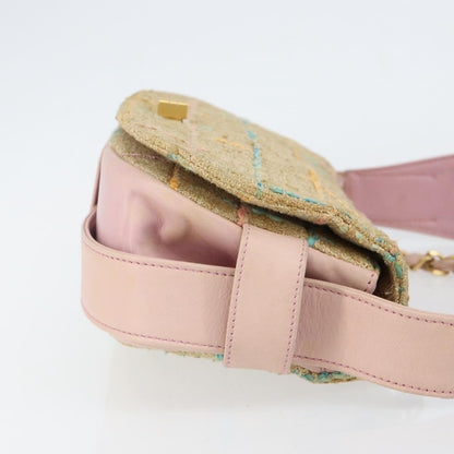 Chanel Chocolate Bar 2.55 in Tweed Multicolore – Beige/Rosa - Etoilux
