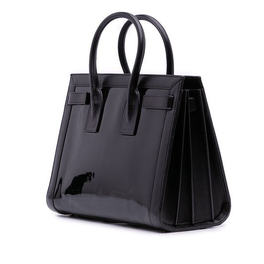 Saint Laurent Sac de Jour Large in pelle verniciata nera – 2014 - Etoilux
