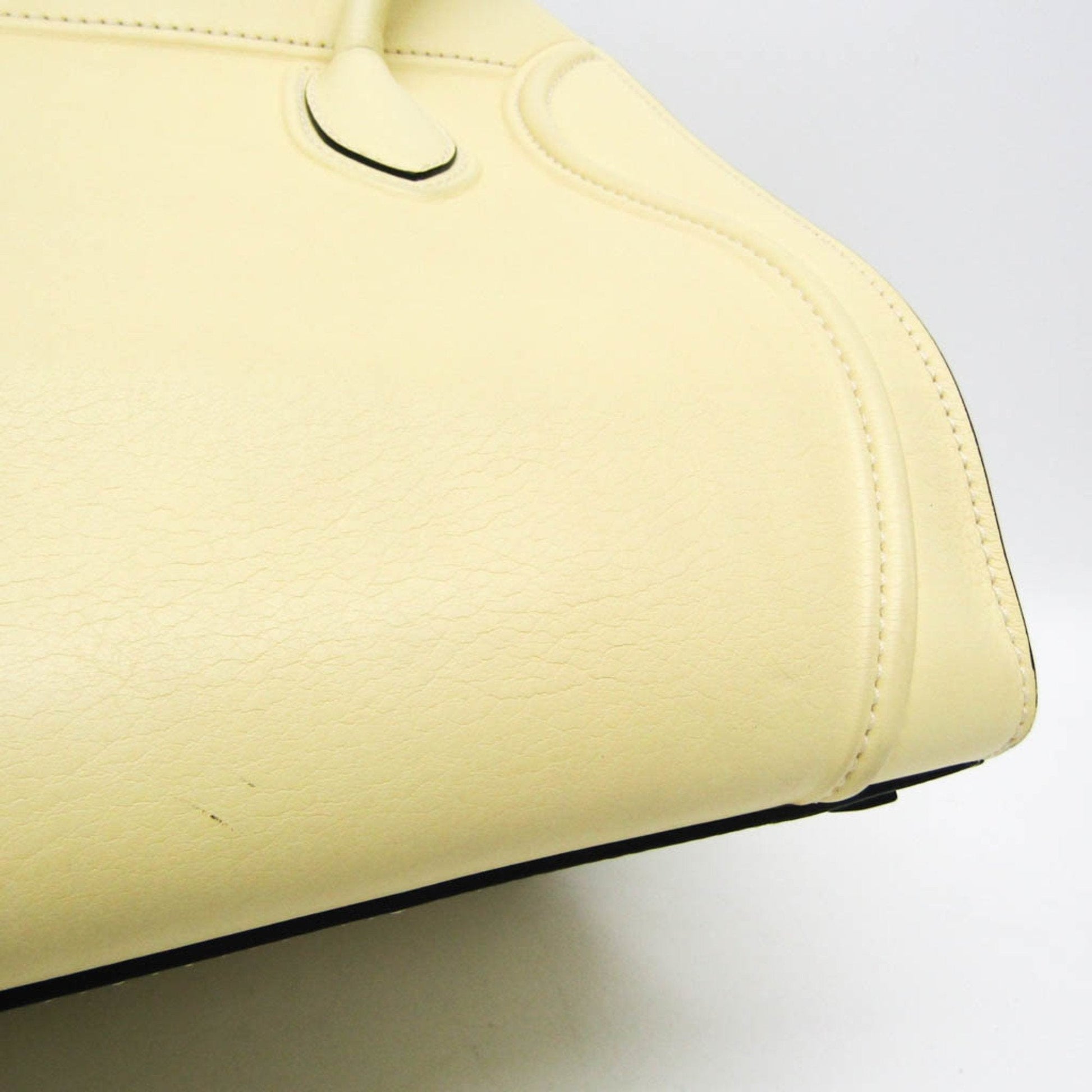 CELINE Luggage Micro Tote in pelle liscia avorio - Etoilux