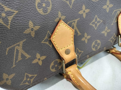 Louis Vuitton Speedy 30 Monogram Canvas Vachetta Patinato 1998 — Vintage - Etoilux
