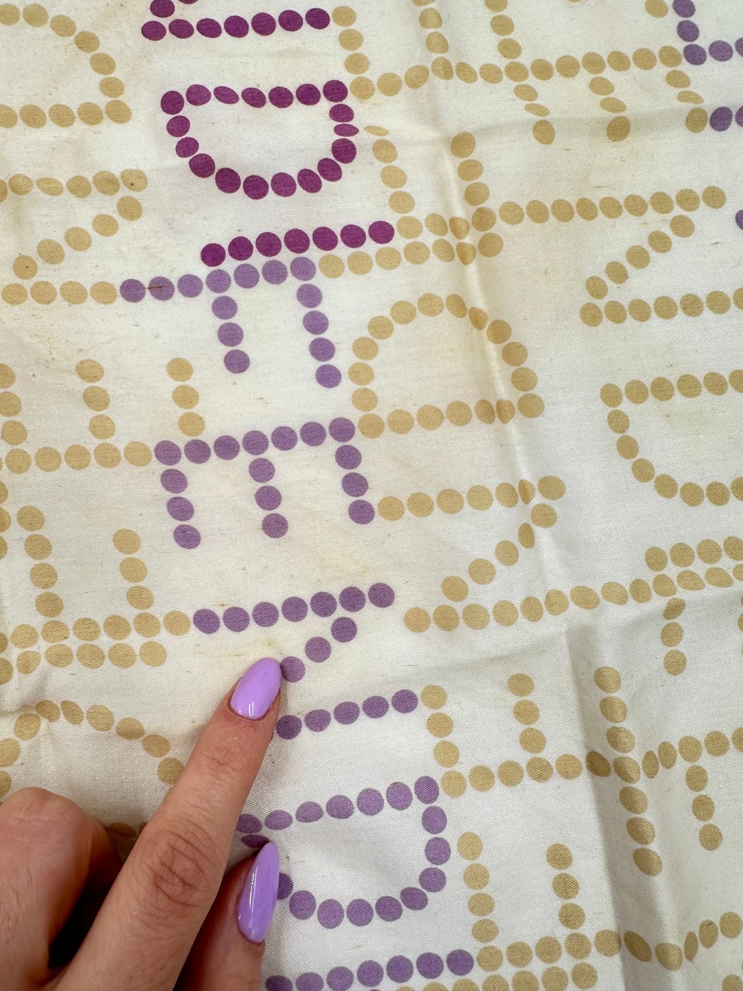 Fendi Foulard Pocket Square Cotone FF Dots Avorio/Rosa — 47 cm - Etoilux
