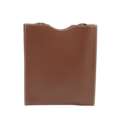 Hermès Onimaïtou Pochette Pelle di Vitello Marrone Naturale 2001 – 16 cm - Etoilux