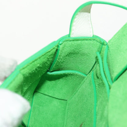 Bottega Veneta Cassette Mini Maxi Intrecciato Bianco/Verde – 12 cm - Etoilux