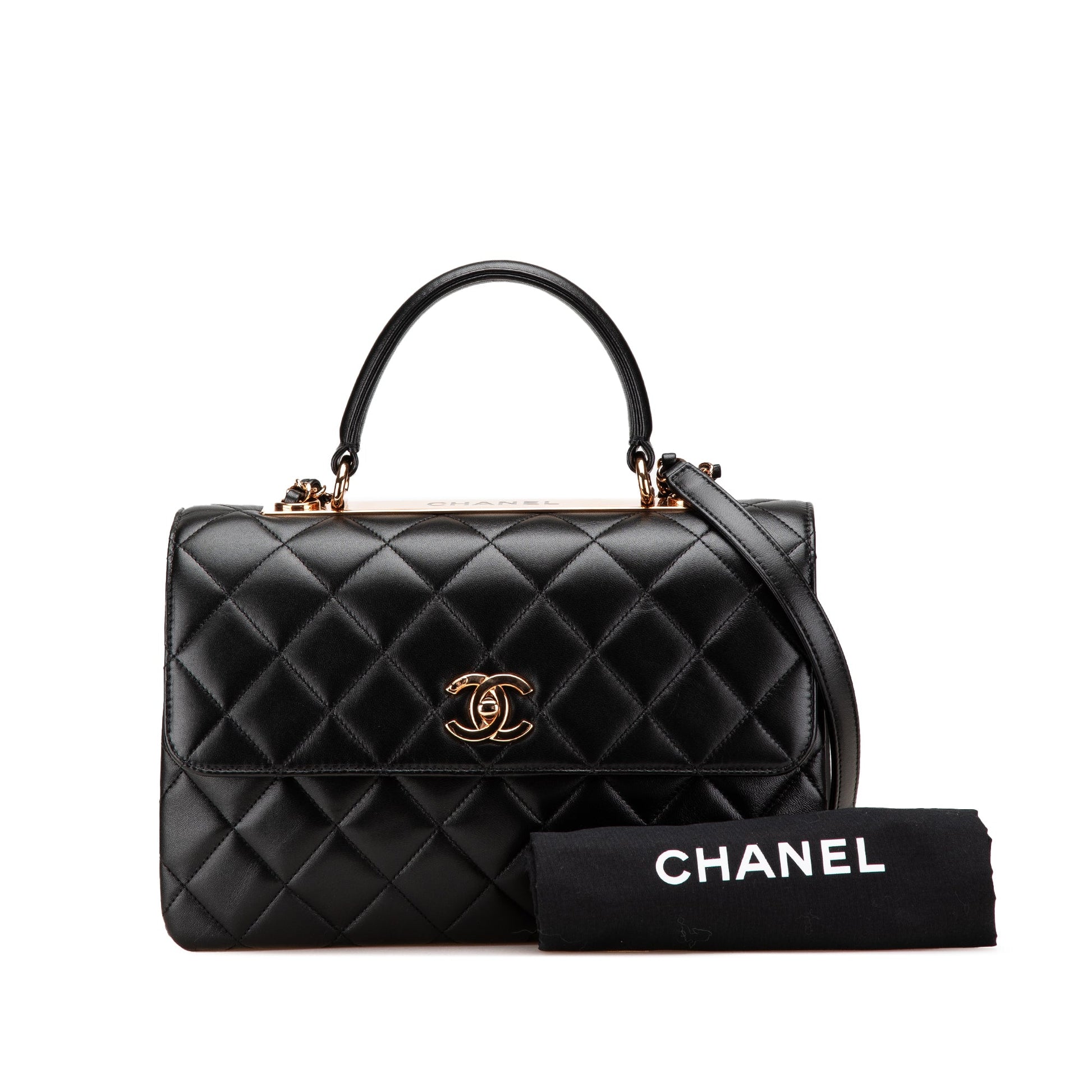 CHANEL Borsa a tracolla Trendy CC Flap in pelle di agnello media - Etoilux
