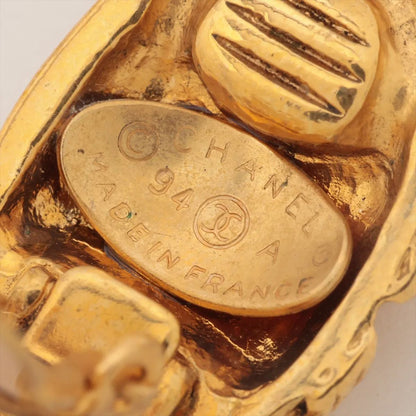 Chanel Orecchini Vintage Soleil CC Clip Metallo Dorato — Collezione 94A, 1994 - Etoilux
