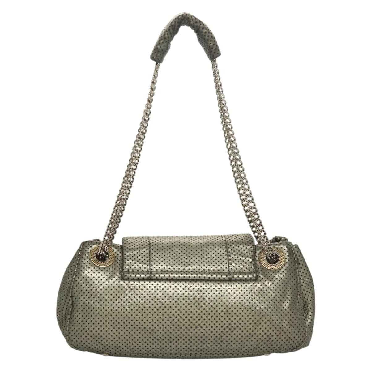 Chanel Drill Flap Bag in Pelle Traforata Metallizzata – Argento - Etoilux