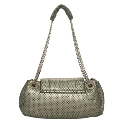 Chanel Drill Flap Bag in Pelle Traforata Metallizzata – Argento - Etoilux