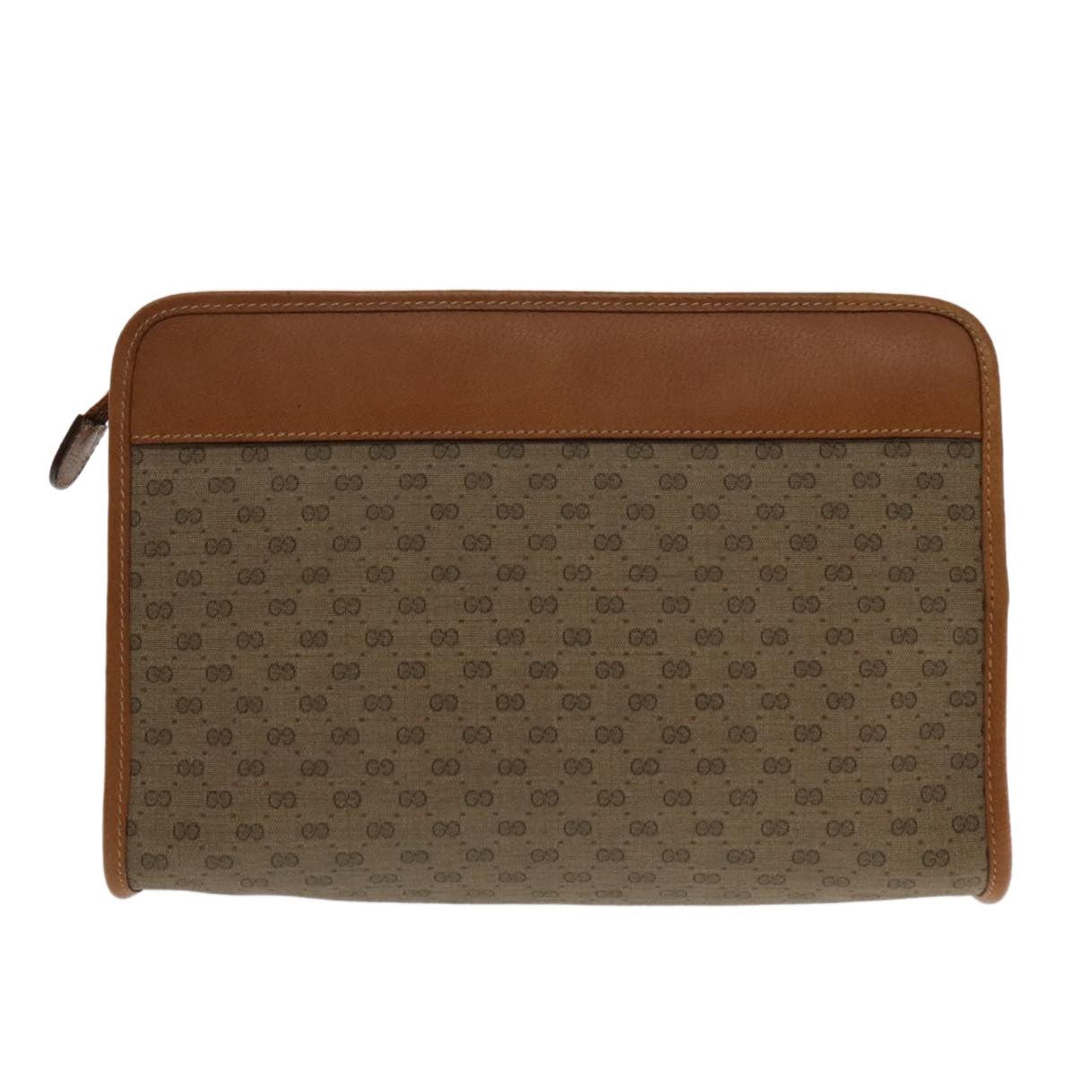 Gucci – Micro GG Canvas Clutch Bag – Beige & Cuoio – Vintage Iconica - Etoilux