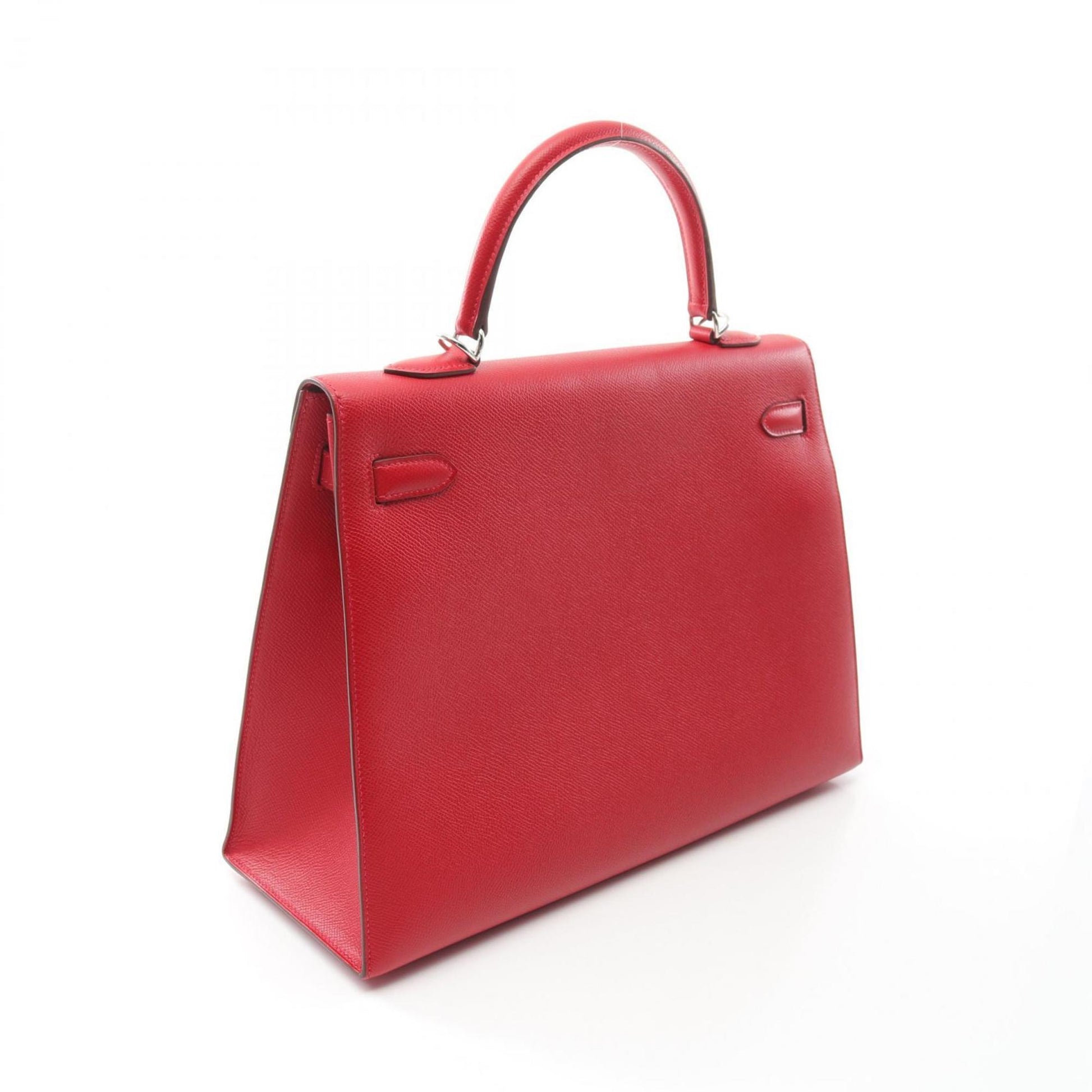Hermès Kelly 35 – Pelle Rossa – Hardware Palladiato - Etoilux