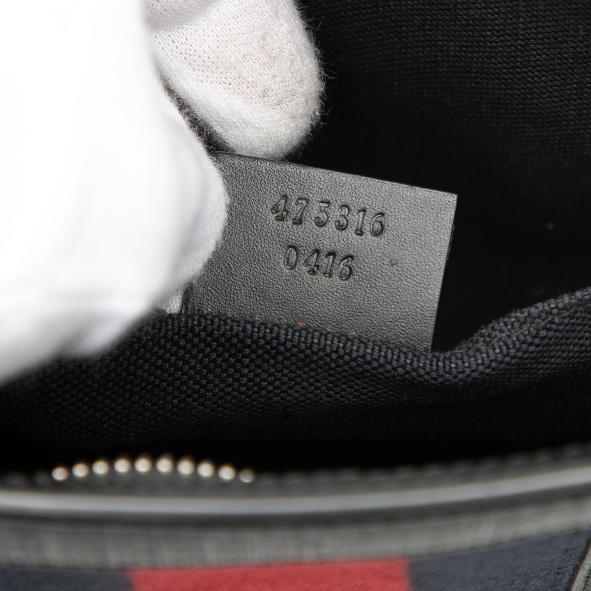 Gucci Pochette GG Supreme Black Web Tela Spalmata – 26 cm - Etoilux