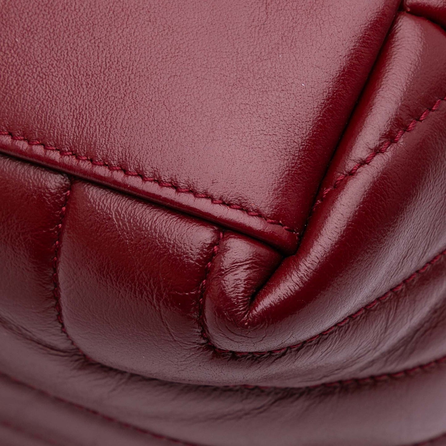 Saint Laurent LouLou Medium in pelle trapuntata – Rosso (2018) - Etoilux