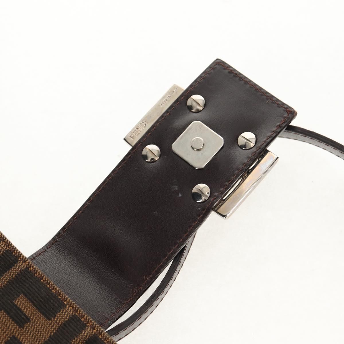 Fendi Mamma Baguette Zucca Canvas Marrone Nero – Shoulder Bag Vintage Iconica - Etoilux