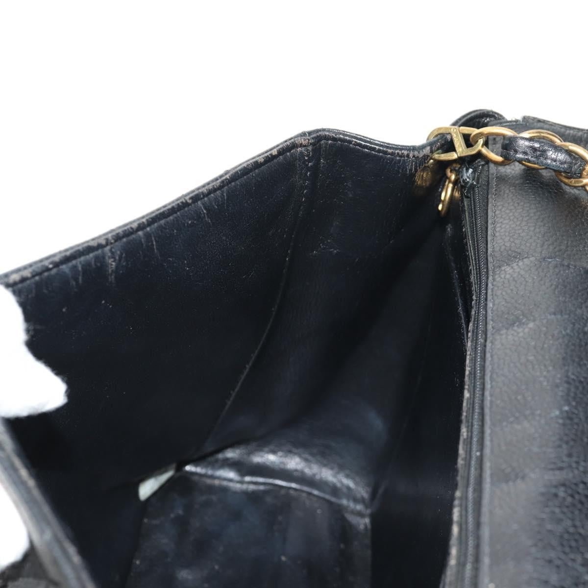 Chanel Single Flap Vintage Pelle Caviar Nera Hardware Oro – 27 cm - Etoilux