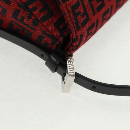 Fendi Mamma Baguette Zucchino Canvas Rosso/Nero – Misura Media - Etoilux