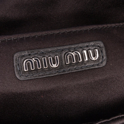 Prada Mini tracolla in raso con catena decorata con cristalli - Etoilux