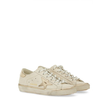 Golden Goose – Super - Star Sneaker in Pelle Bianca con Dettagli Oro – FW25 n36 - Etoilux
