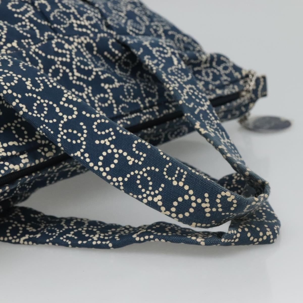 Chanel Vintage Tote Grande in Tela Stampata CC – Blu Navy - Etoilux