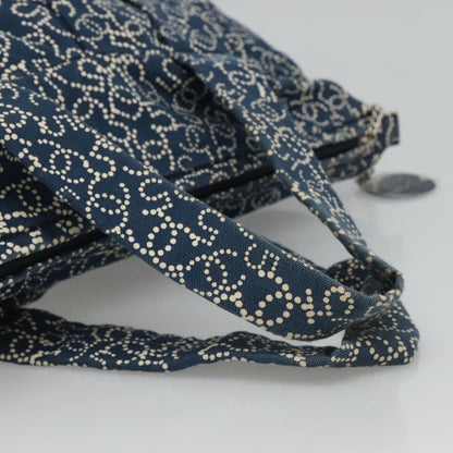 Chanel Vintage Tote Grande in Tela Stampata CC – Blu Navy - Etoilux