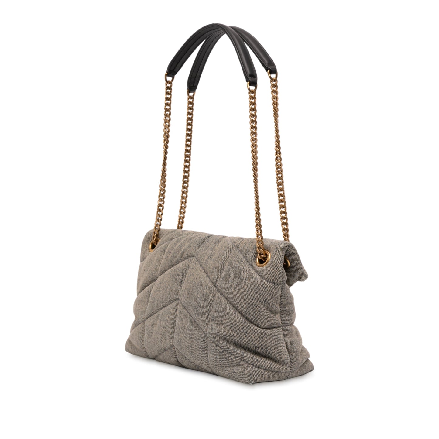 Saint Laurent LouLou Puffer Small in Denim Grigio – 2022 - Etoilux