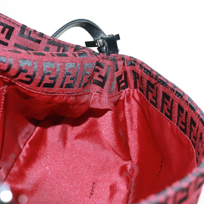 Fendi Mamma Baguette Zucchino Canvas Rosso/Nero – Misura Media - Etoilux
